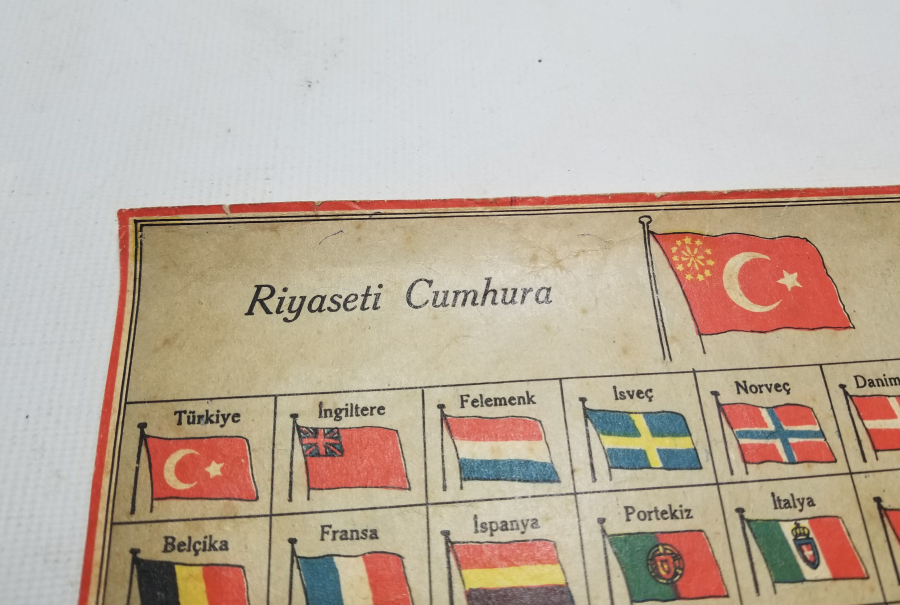 CUMHURİYET BAŞLARI ÜLKE BAYRAKLARINI GÖSTERİR PANO