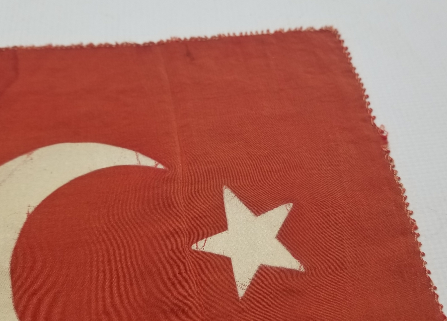 NADİR TİPTE OSMANLI SON DÖNEM İPEK BAYRAK