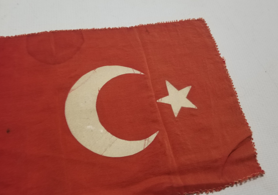 NADİR TİPTE OSMANLI SON DÖNEM İPEK BAYRAK