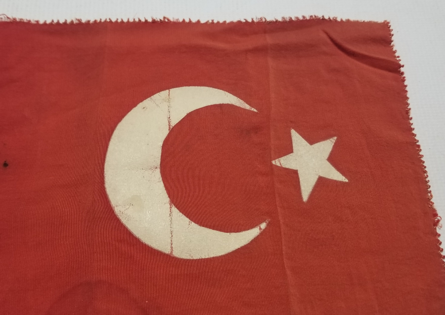 NADİR TİPTE OSMANLI SON DÖNEM İPEK BAYRAK