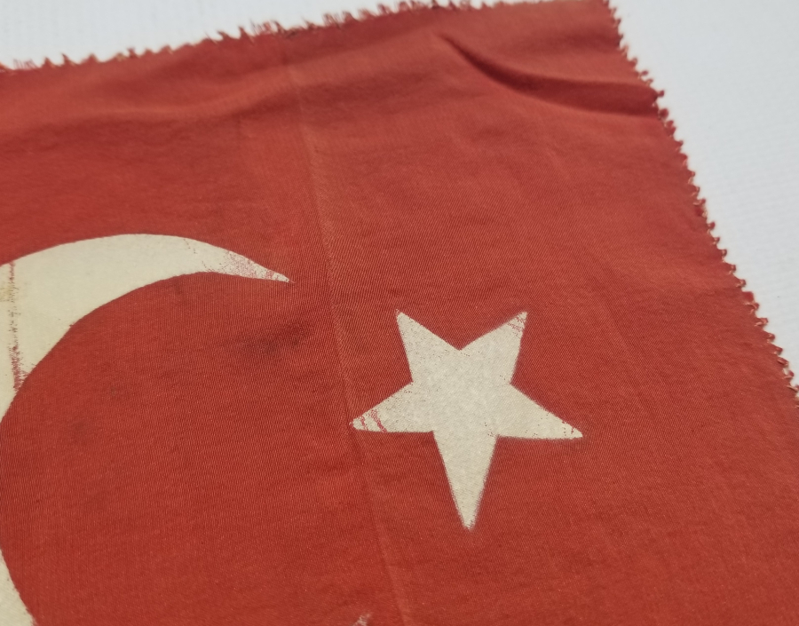 NADİR TİPTE OSMANLI SON DÖNEM İPEK BAYRAK