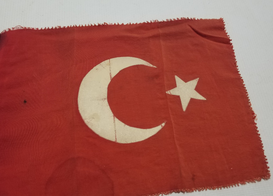 NADİR TİPTE OSMANLI SON DÖNEM İPEK BAYRAK