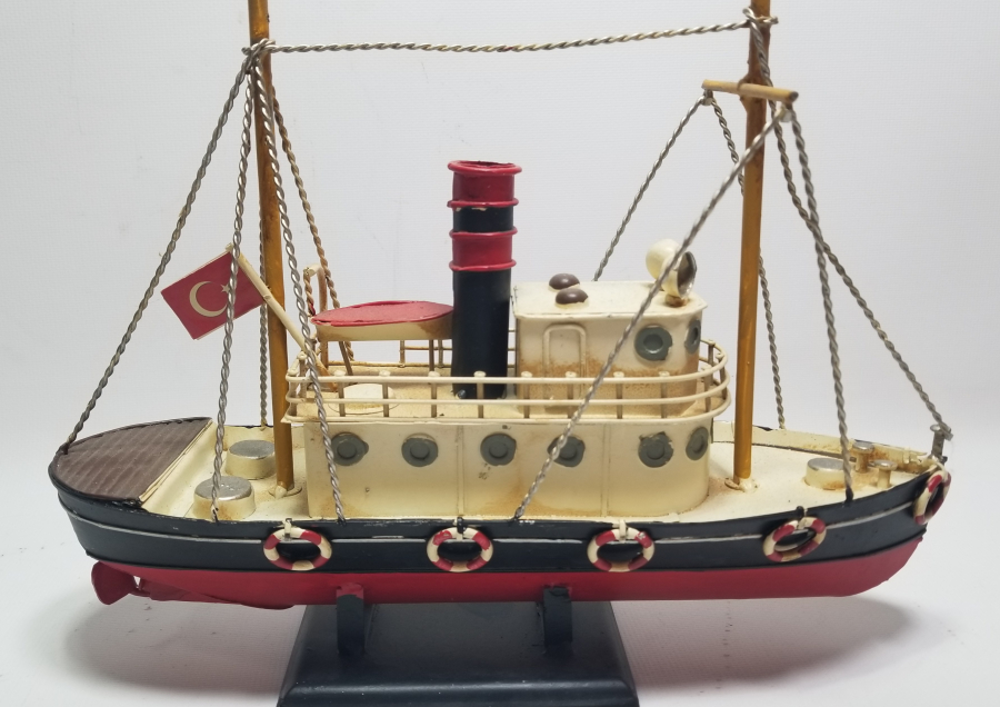 DEKORATİF GEMİ FORMLU MASAÜSTÜ OBJESİ