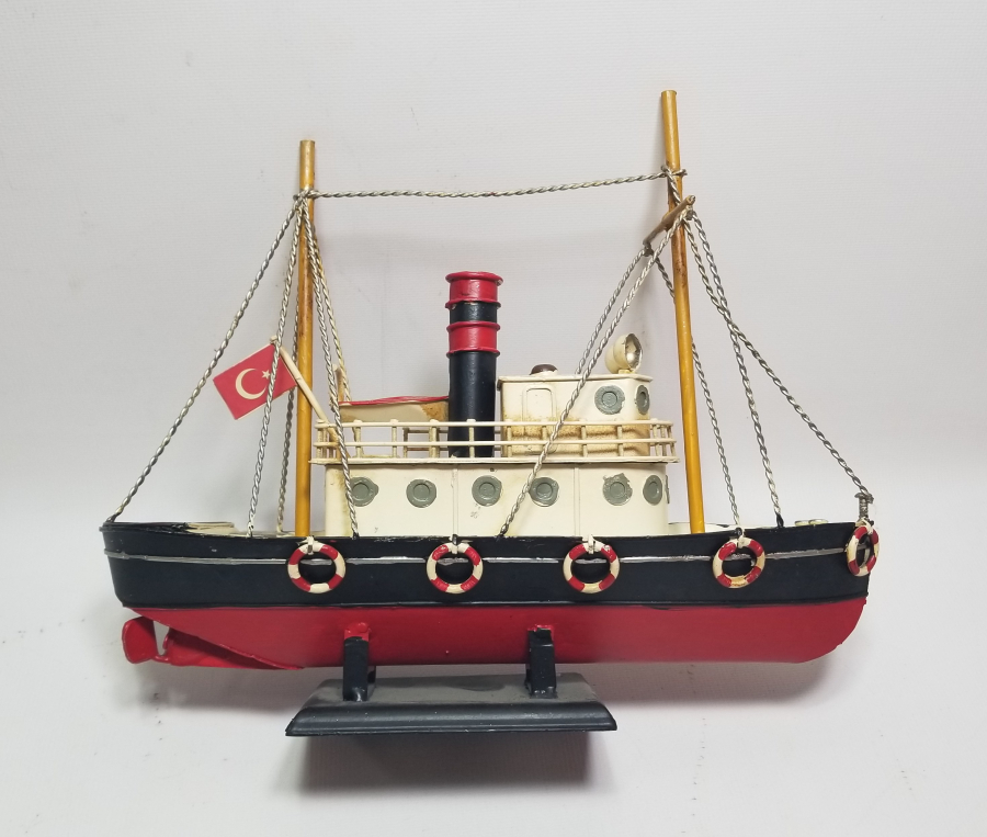 DEKORATİF GEMİ FORMLU MASAÜSTÜ OBJESİ