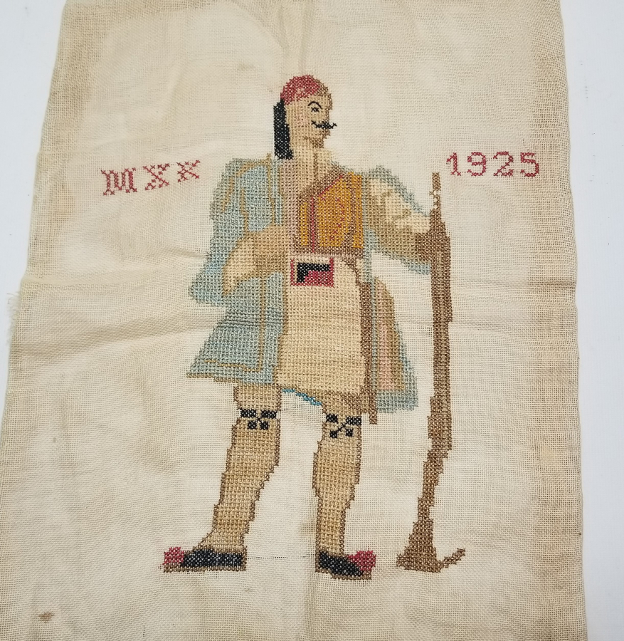 RUM EFE GÖRSELLİ 1925 TARİHLİ KANAVİÇE PANO