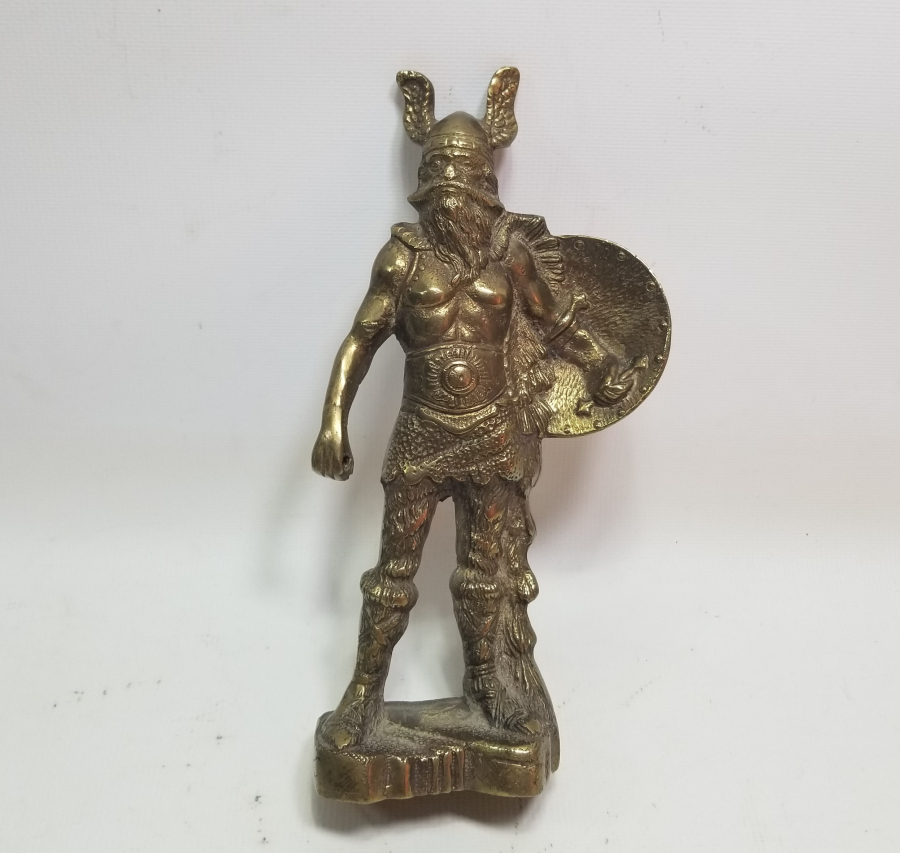 KABARTMA İŞÇİLİKLİ BRONZ DÖKÜM VİKİNG HEYKELİ