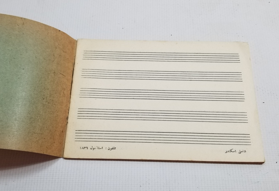 OSMANLI DÖNEMİ KULLANILMAMIŞ NADİR ŞAMLI İSKENDER NOTA DEFTERİ