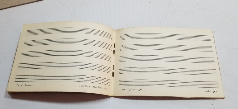 OSMANLI DÖNEMİ KULLANILMAMIŞ NADİR ŞAMLI İSKENDER NOTA DEFTERİ