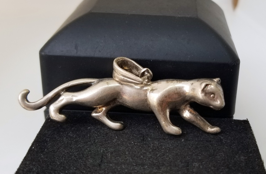 KEDİ FORMLU GÜMÜŞ KOLYE UCU