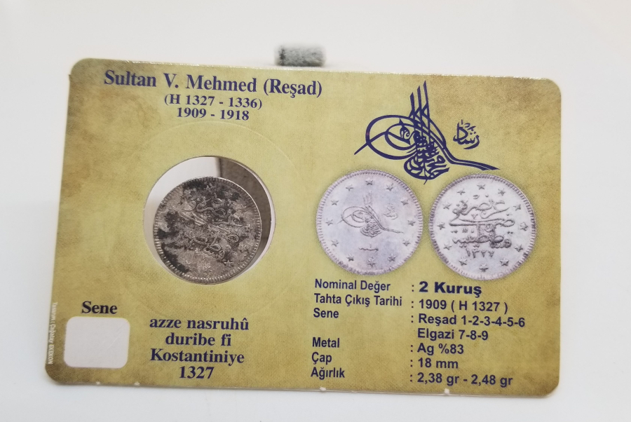 SULTAN MEHMET REŞAT HAN DÖNEMİ KOLEKSİYONLUK GÜMÜŞ 2 KURUŞ MECİDİYE