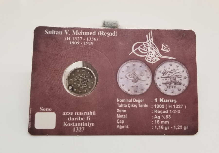 SULTAN MEHMET REŞAD HAN DÖNEMİ GÜMÜŞ 1 KURUŞ MECİDİYE