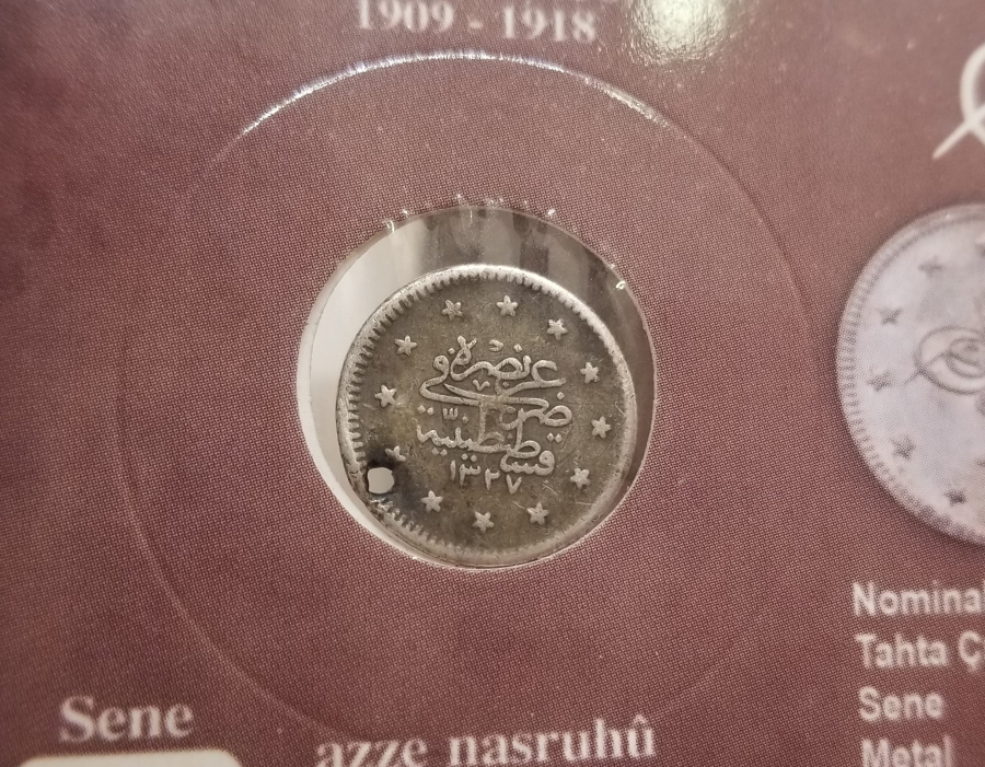 SULTAN MEHMET REŞAD HAN DÖNEMİ GÜMÜŞ 1 KURUŞ MECİDİYE