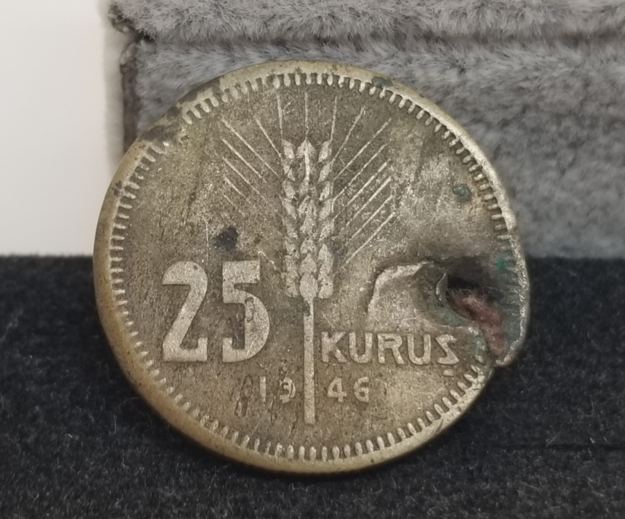 TÜRKİYE CUMHURİYETİ 1946 YILI KOLEKSİYONLUK GÜMÜŞ 25 KURUŞ