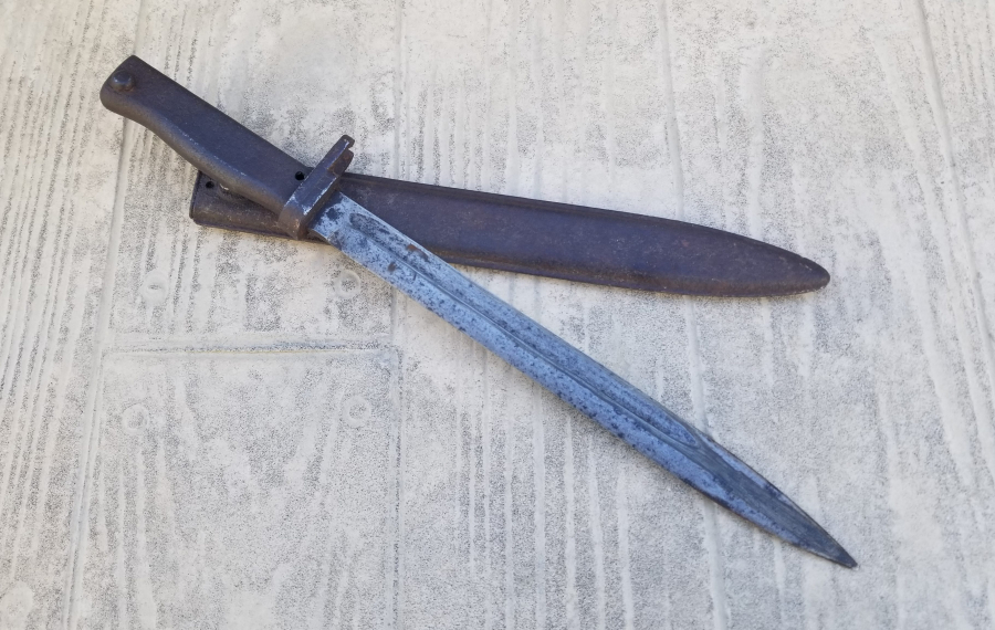 OSMANLI DÖNEMİ ORİJİNAL KININDA ERSATZ SUBAY SÜNGÜSÜ
