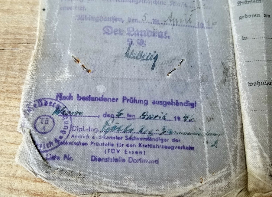2. DÜNYA SAVAŞI DÖNEMİ NADİR NAZİ SÜRÜCÜ EHLİYETİ