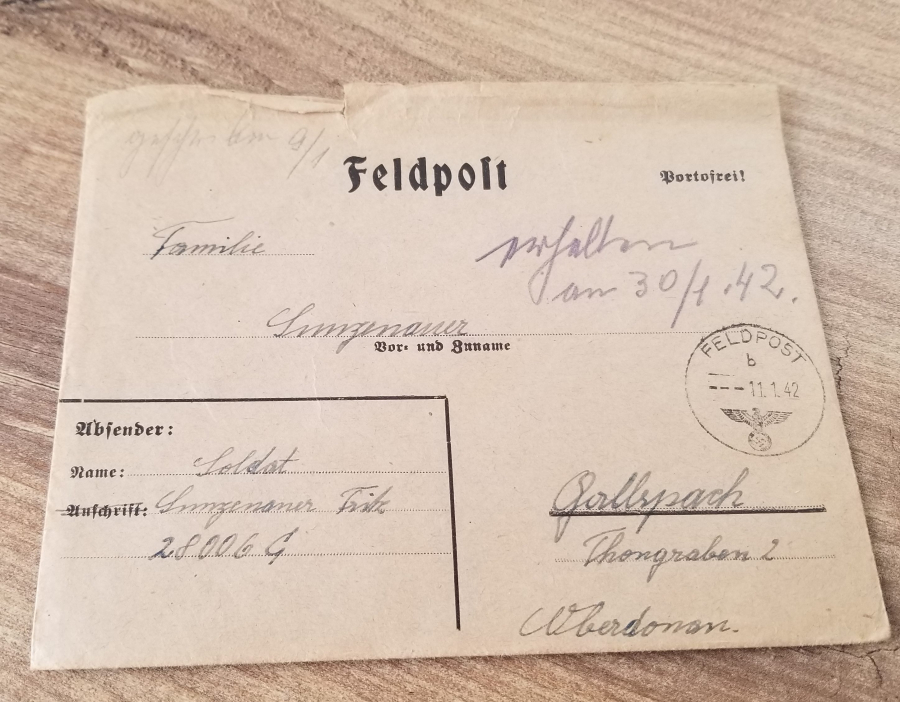 2. DÜNYA SAVAŞI DÖNEMİ NAZİ ASKER MEKTUBU