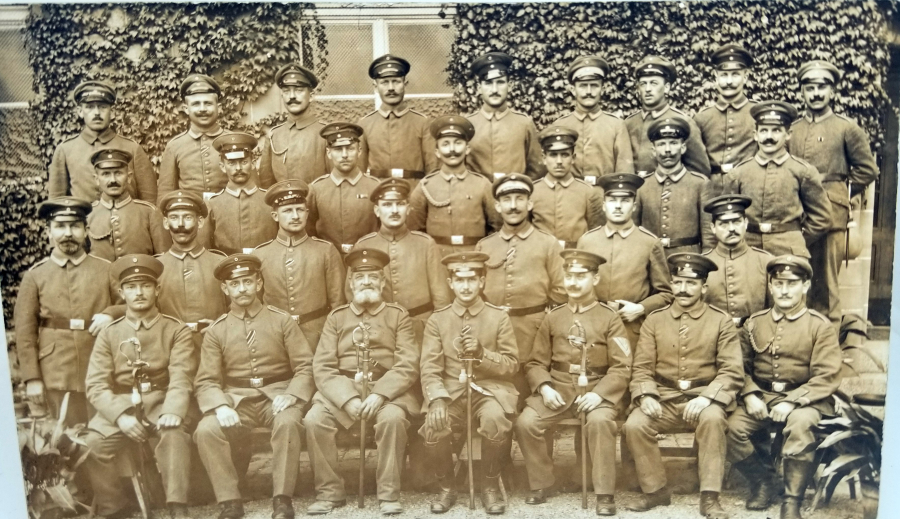 1. DÜNYA SAVAŞI DÖNEMİ ORİJİNAL ALMAN ASKERİ BİRLİK HATIRA FOTOĞRAFI