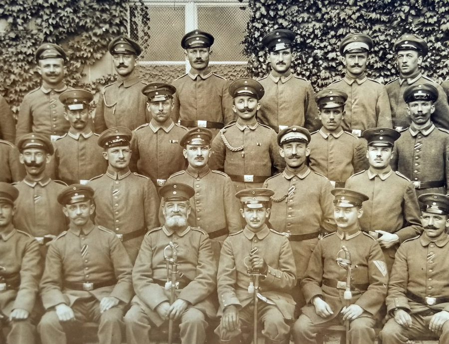 1. DÜNYA SAVAŞI DÖNEMİ ORİJİNAL ALMAN ASKERİ BİRLİK HATIRA FOTOĞRAFI