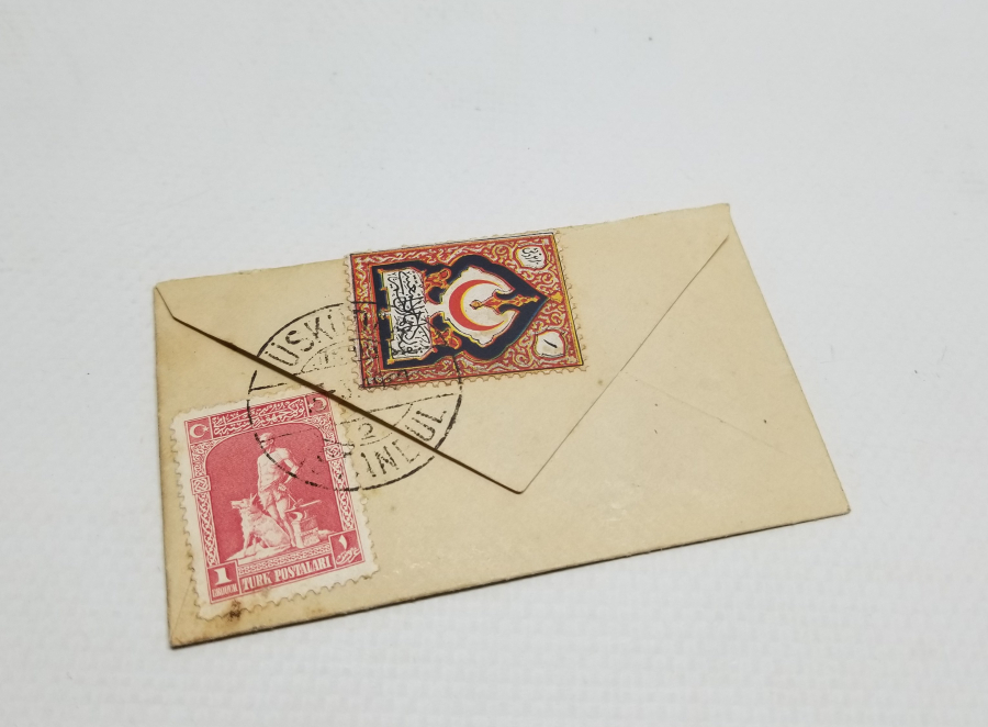 1930 TARİHLİ NADİR ORİJİNAL ZARFINDA BAYRAM TEBRİK KARTI