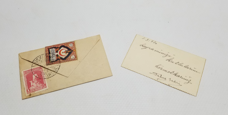 1930 TARİHLİ NADİR ORİJİNAL ZARFINDA BAYRAM TEBRİK KARTI