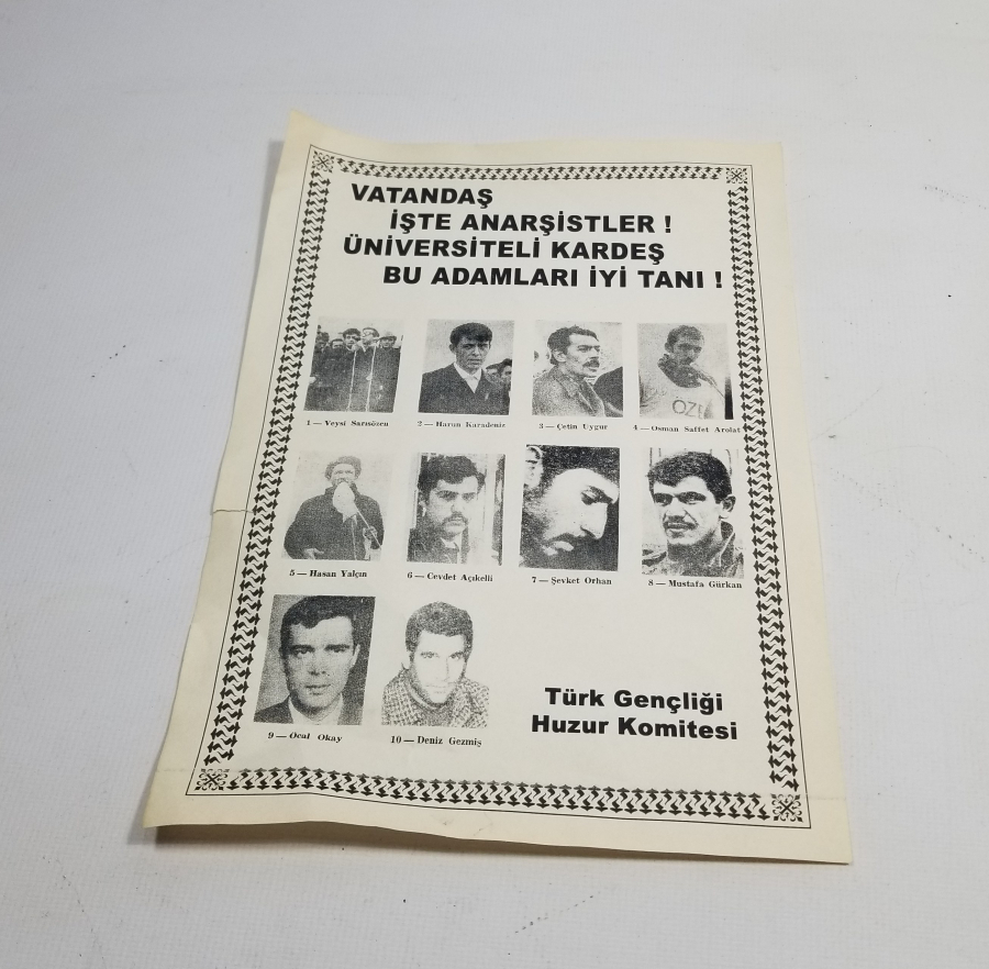 1970 LERDEN ÇOK NADİR SİYASİ AFİŞ
