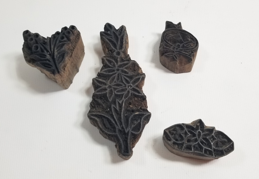 OSMANLI DÖNEMİ EL OYMA 4 ADET TOKAT İŞİ BASKI KALIBI LOTU