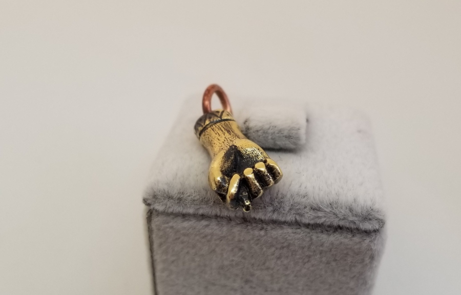 KABARTMA İŞÇİLİKLİ BRONZ KOLYE UCU