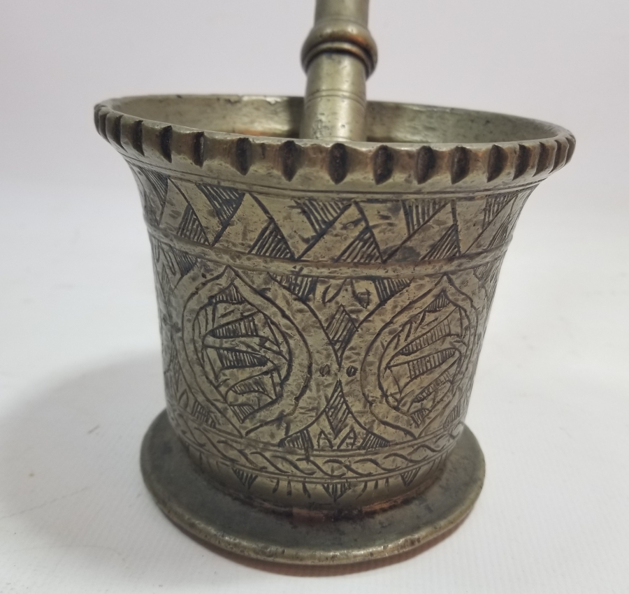 ÜZERİ KALEM İŞÇİLİKLİ NADİR TİPTE SÜLEYMANİYE DAMGALI HAVAN