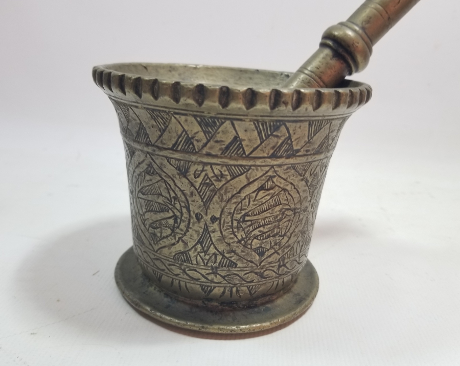 ÜZERİ KALEM İŞÇİLİKLİ NADİR TİPTE SÜLEYMANİYE DAMGALI HAVAN
