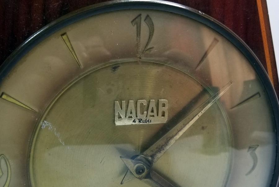 NADİR TİPTE AHŞAP KASA ANTİKA NACAR DUVAR SAATİ