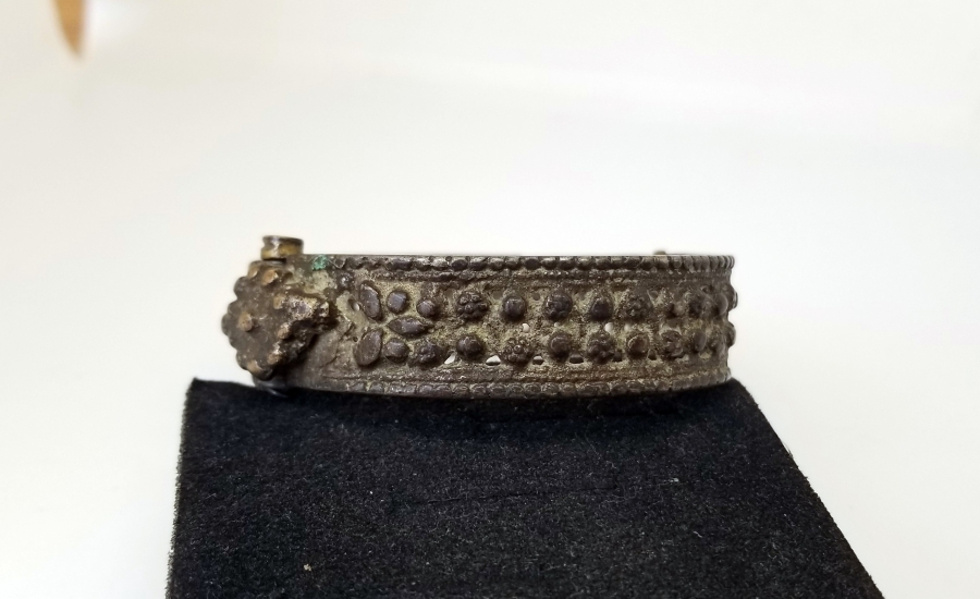 KABARTMA İŞÇİLİKLİ OSMANLI DÖNEMİ BRONZ BİLEKLİK - BİLEZİK