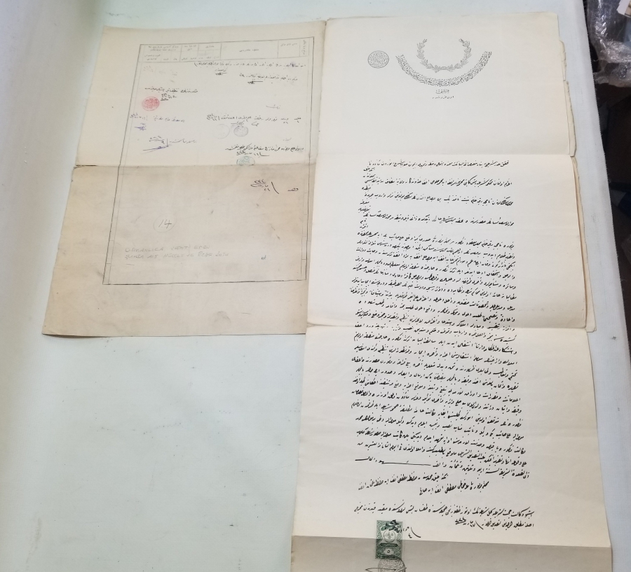 OSMANLI DÖNEMİ EL YAZMA BÜYÜK BOY NADİR TİPTE HÜCCET