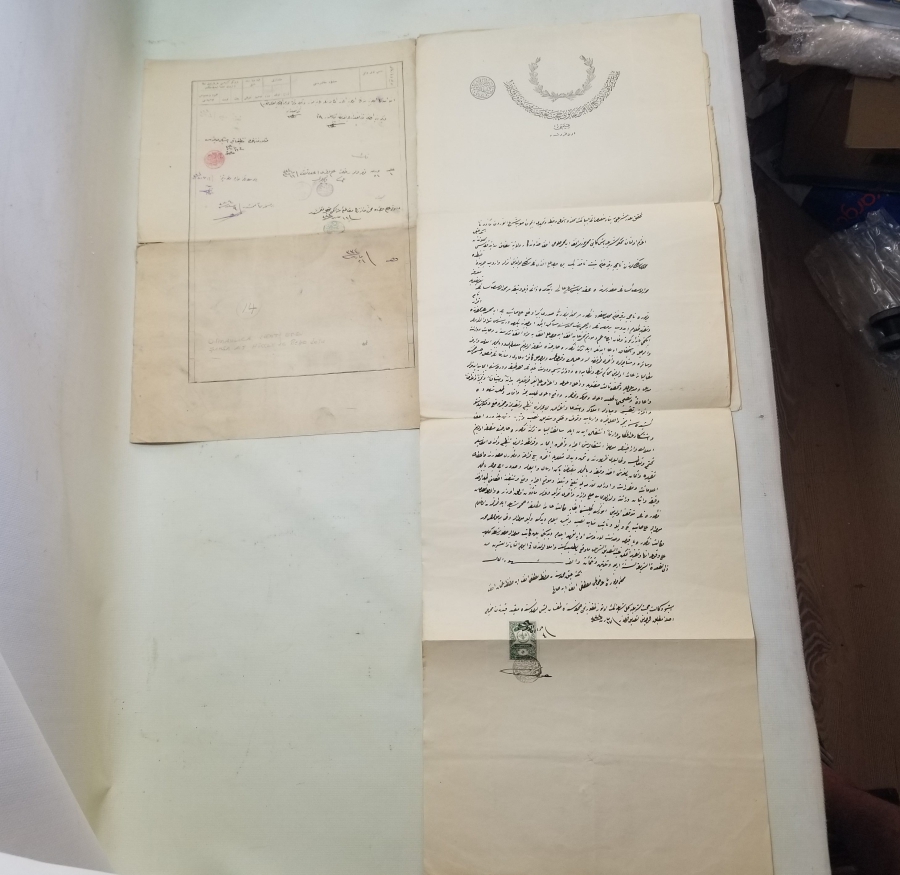 OSMANLI DÖNEMİ EL YAZMA BÜYÜK BOY NADİR TİPTE HÜCCET
