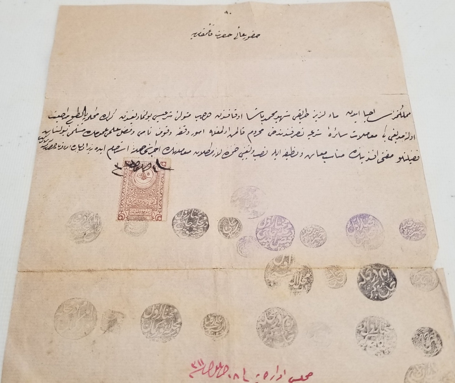 OSMANLI DÖNEMİ MEHMET PAŞA VAKFI'NA AİT BOL MÜHÜRLÜ EVRAK