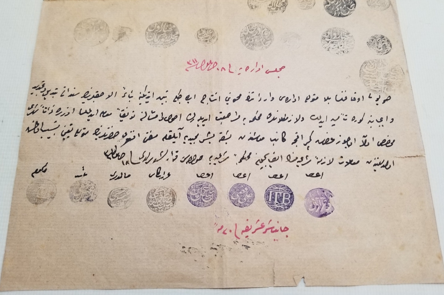 OSMANLI DÖNEMİ MEHMET PAŞA VAKFI'NA AİT BOL MÜHÜRLÜ EVRAK