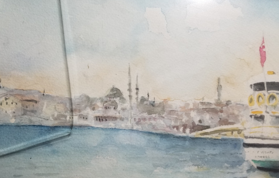 SANATÇI İMZALI SULUBOYA TABLO