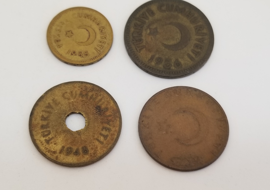 CUMHURİYET DÖNEMİ ANTİKA METAL PARA LOTU