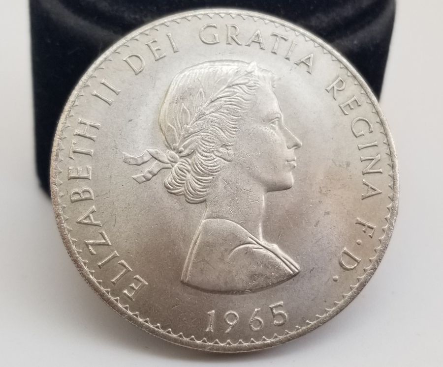 1965 YILI KRALİÇE 2. ELİZABETH VE WINSTON CHURCHILL GÖRSELLİ HATIRA PARA