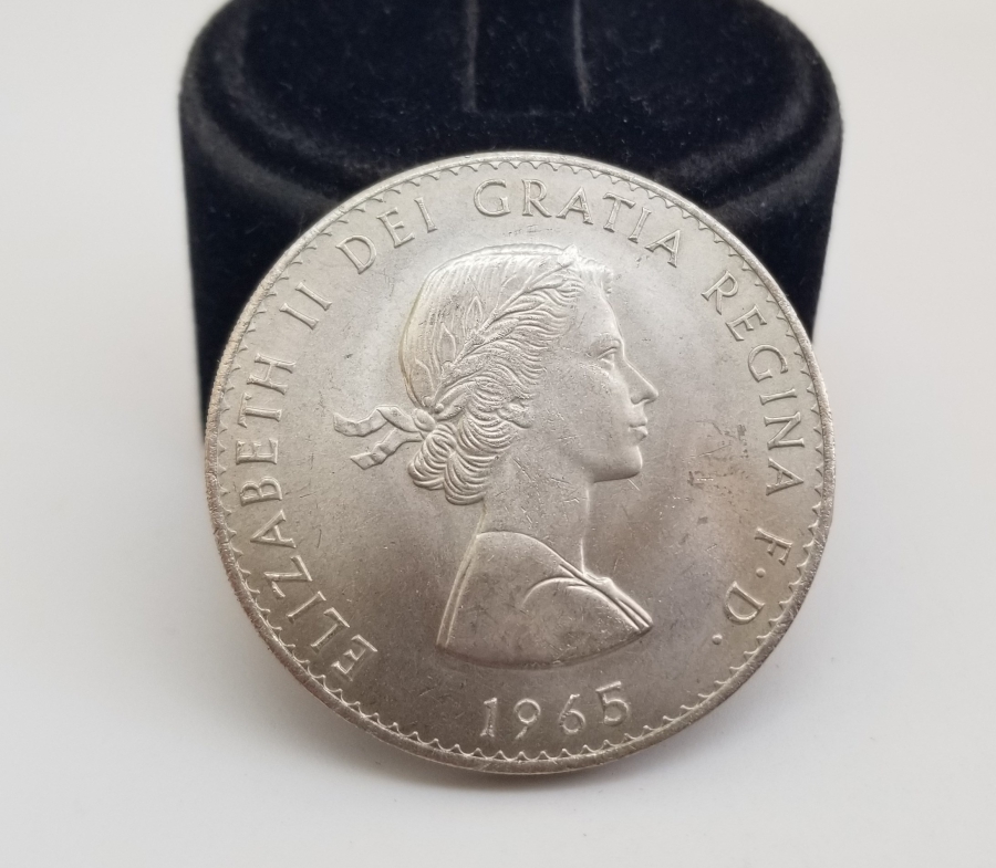 1965 YILI KRALİÇE 2. ELİZABETH VE WINSTON CHURCHILL GÖRSELLİ HATIRA PARA