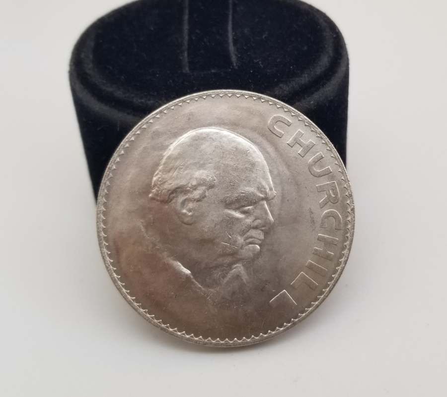 1965 YILI KRALİÇE 2. ELİZABETH VE WINSTON CHURCHILL GÖRSELLİ HATIRA PARA