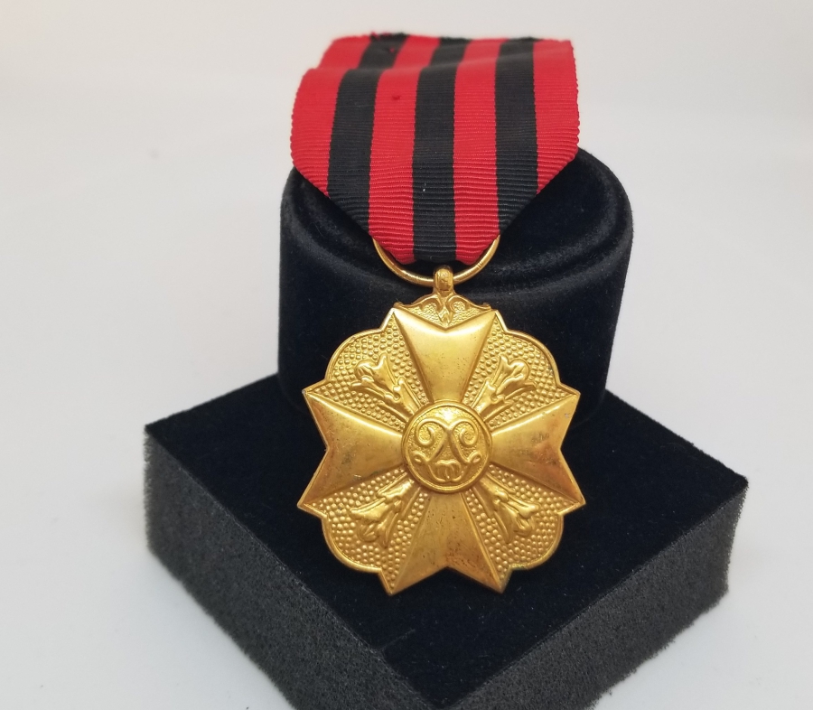 ALTIN KAPLAMA BELÇİKA HİZMET MADALYASI