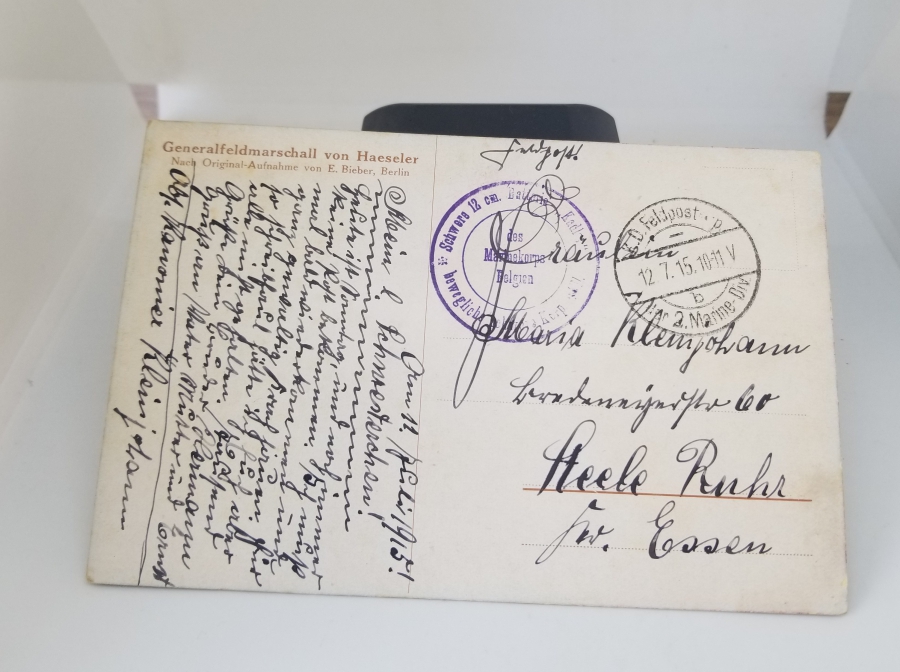 1. DÜNYA SAVAŞI DÖNEMİ MAREŞAL GOTTLİEB VON HAESELER GÖRSELLİ POSTADAN GEÇMİŞ NADİR PROPAGANDA KARTPOSTALI