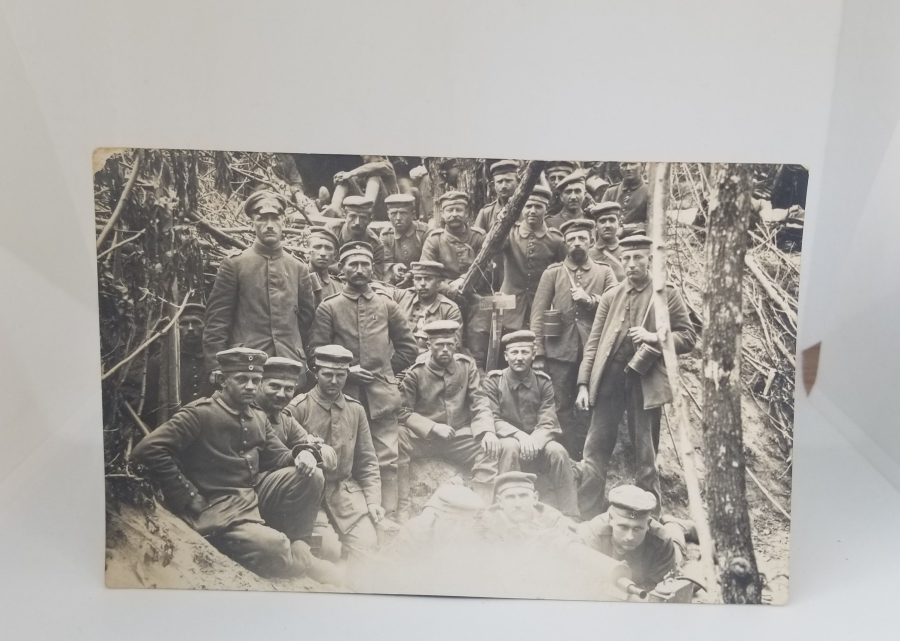 1. DÜNYA SAVAŞI DÖNEMİ SİPERDE ALMAN ASKERLER GÖRSELLİ NADİR FOTOĞRAF