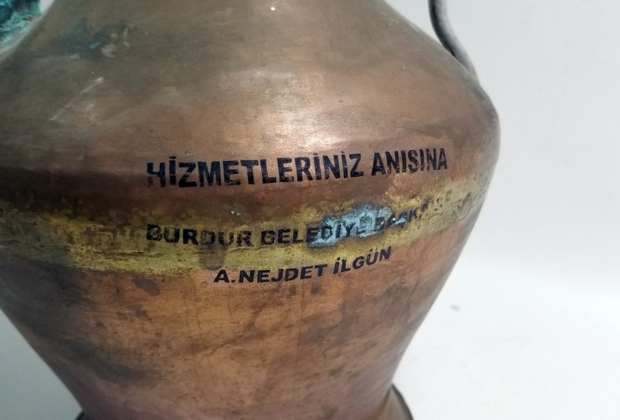 EL YAPIMI HATIRA BAKIR BURDUR İBRİĞİ