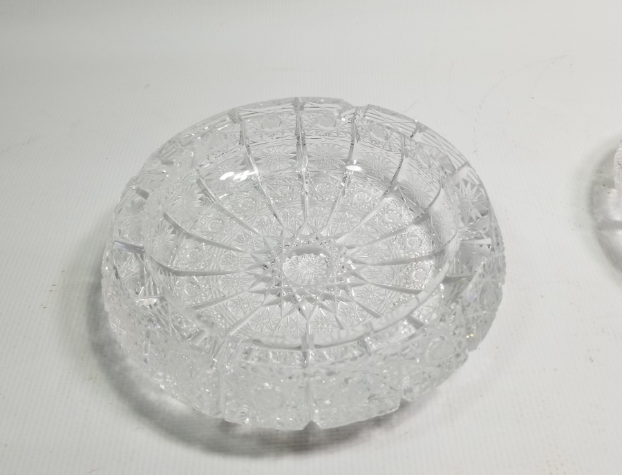 KRİSTAL KESME İŞÇİLİKLİ ANTİKA ÇİFT CAM KÜLLÜK