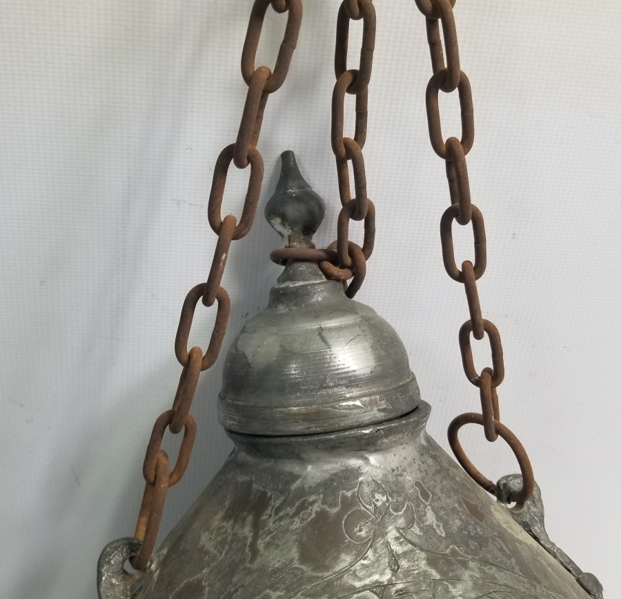 ÜZERİ KALEM İŞÇİLİKLİ ÖZEL YAPIM ANTİKA BAKIR DEKORATİF MATARA