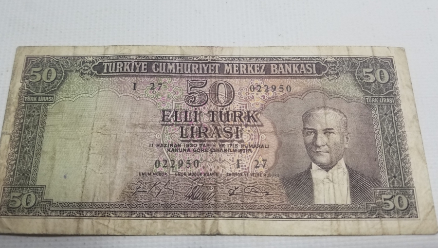 5. EMİSYON KAĞIT 50 LİRA