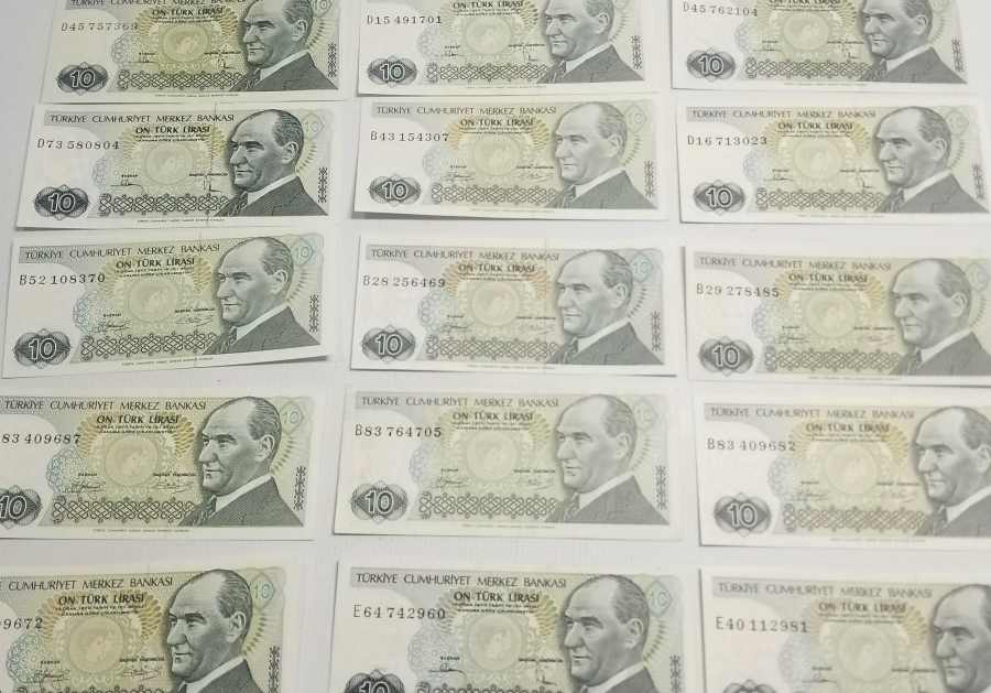 6. EMİSYON KOLEKSİYONLUK 10 LİRA KAĞIT PARA LOTU