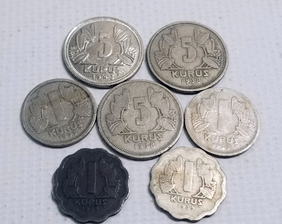 ANTİKA KOLEKSİYONLUK 1 VE 5 KURUŞ LOTU