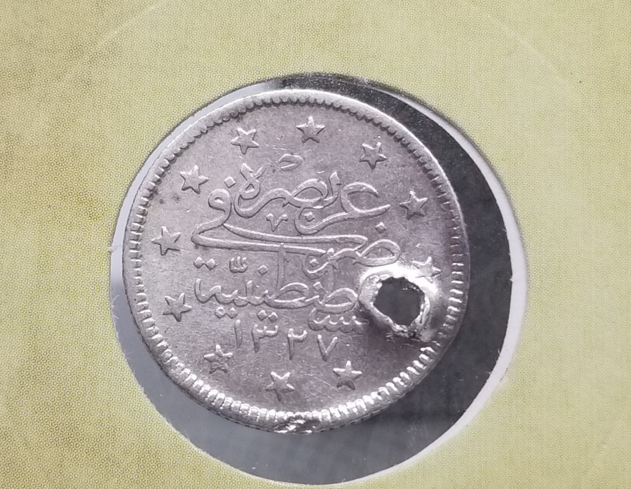 SULTAN MEHMET REŞAT HAN DÖNEMİ KOLEKSİYONLUK GÜMÜŞ 2 KURUŞ MECİDİYE